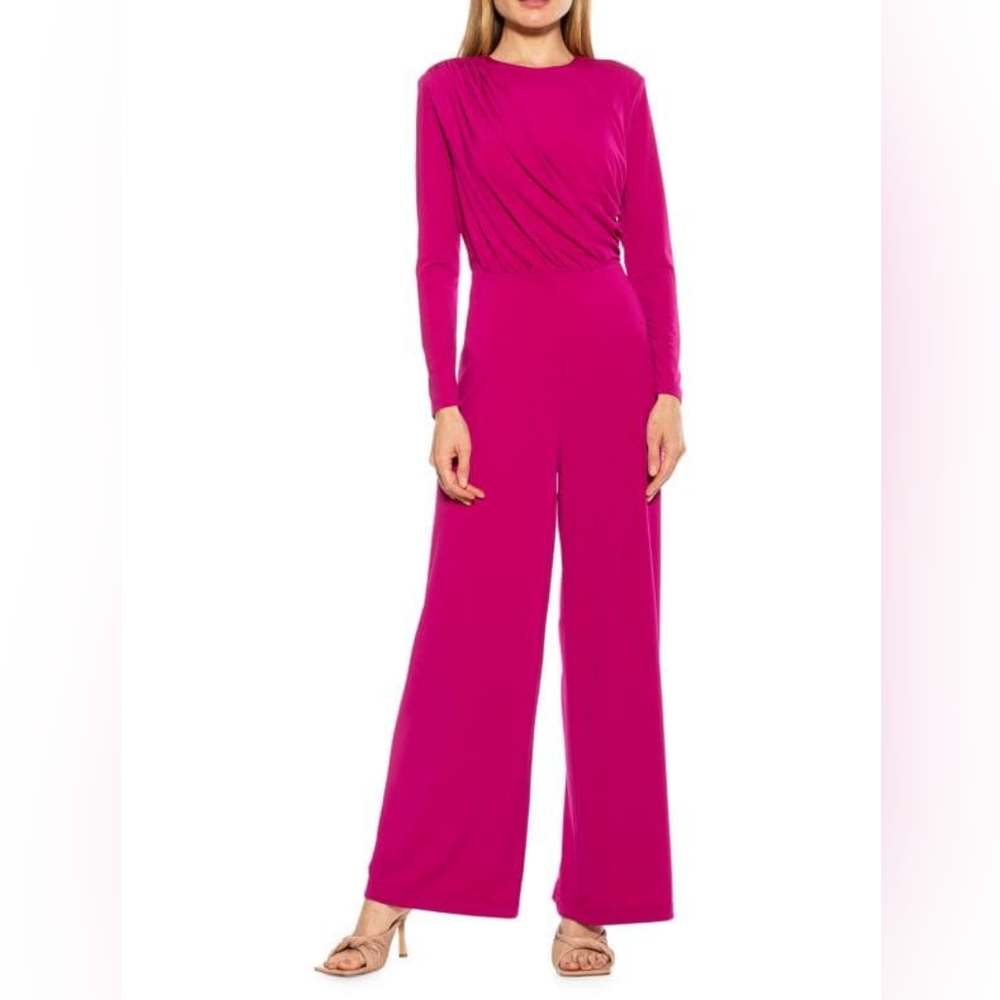 Alexia Admor Ruched Wide-Leg Jumpsuit